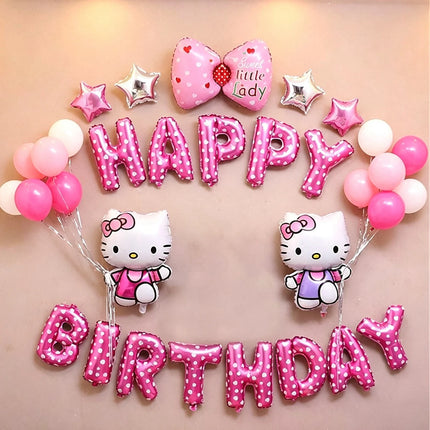 Cute Cartoon Hello kitty Balloon Set Birthday Decoration,Aluminum Foil Balloons for Party Backdrop, Room Decor,Birthday Party ,Wedding Decorations,Back to School Decoration,Baby Shower,Gender Revealing Decorations