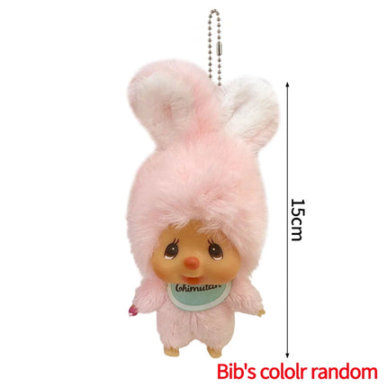 Cute Monchhichi Baby Doll Keychain Birthday Party Gift Monchhichi Hanging Pendant Doll for Bags Cartoon Monkey Pendant