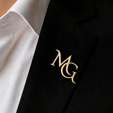Customized First Letter Brooch, Exquisite Gift Box Style Suit Brooch, Gift Giving Dignified High-End Accessories