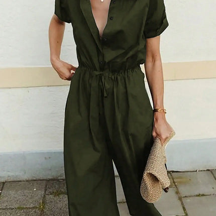 Women's Casual Solid Color Minimalist Basic Jumpsuit
