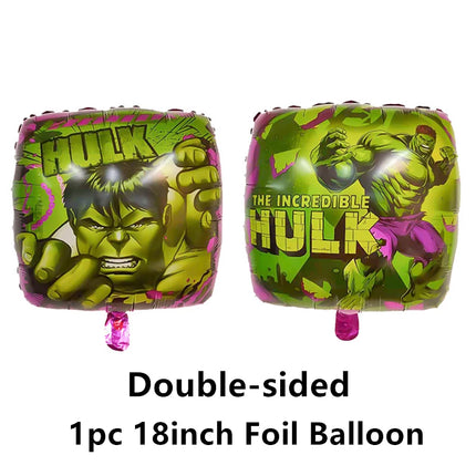 The Avengers Hulk Latex Balloon Superhero Foil Ballons Green Anger Cake Topper Happy Birthday Banner Party Decor Kids Gift Toys