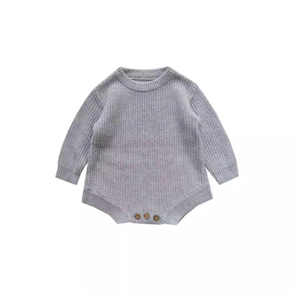 Personalized Name Newborn Baby Girl Boy Outfit Sweater Oversized Knitted Sweatshirt Romper Infant Warm Fall Winter Clothes