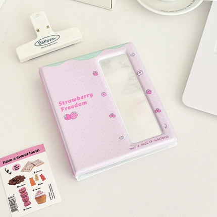 Cartoon Photo Booth Album For 40 Pcs 2x6 Inch Photo Strips Bookmark 20 Pcs 4x6 4R Photo Holder 40 Pages