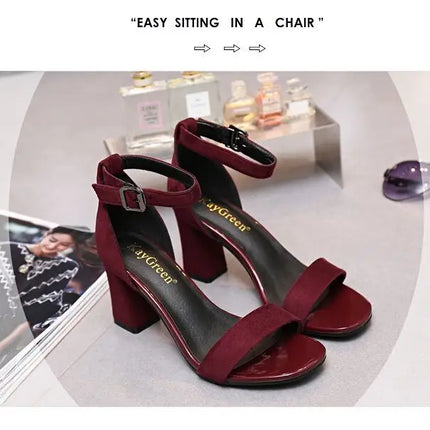 2026 New Summer High Heels Women Roman Shoes Thick With Open Toe Sandals Women's Shoes Small Size 31 32 33 40 European Style