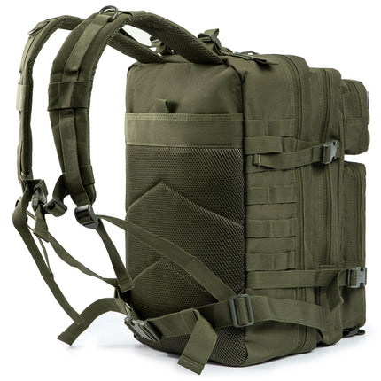 45L Tactical Travel Backpack Molle Large Capacity Multi Pocket Storage Bag Durable Wear Resistant Camping Hiking Trekking Bushcraft Daypack Heavy Duty Rucksack For Men Women Business Trips Mountain Climbing Daily Commute Lugg
