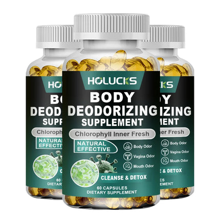 Advanced Body Deodorizing Supplement, with Organic Peppermint Leaf, for Reduces Strong Sweat Odor, Promotes Freshness All Day