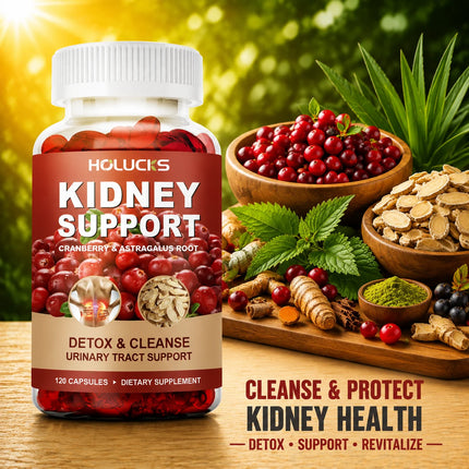 Kidney Capsules, with Cranberry & Astragalus, Support Bladder Health, Promote Detox & Cleanse, Immune for Urinary Tract Wellness