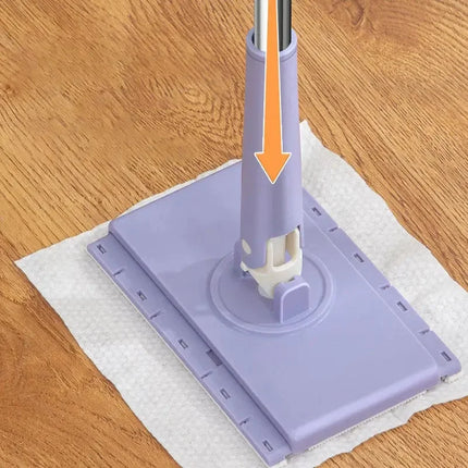 Practical cleaning tool with cloth clip and long handled tissue mop, suitable for household hygiene, bathroom walls and floors