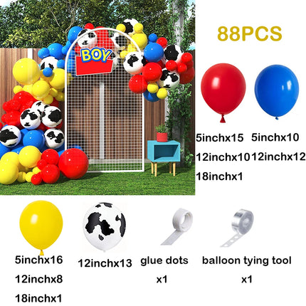 Red Green Christmas Balloons Garland Arch Kit Blue Yellow Ballon Set Video Game Party Circus 1st Birthday Decorations Air Globos