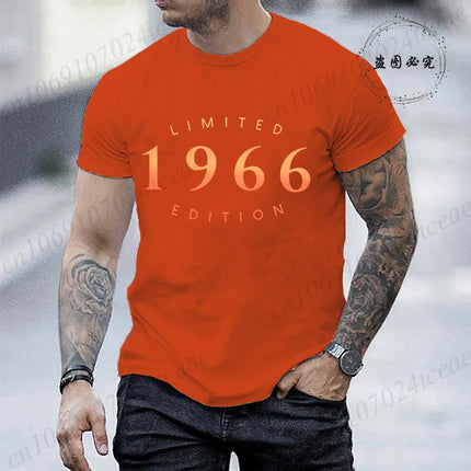 60th Birthday T Shirt,Limited Edition 60th Tee,Perfect Birthday 1966 Gift for Her Him, Men's Birthday Party Tops Tees T-Shirts