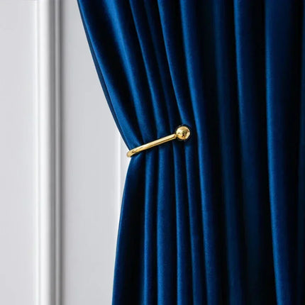 Fashion Royal Blue Velvet Curtains for Living Room Luxury Blackout Bedroom European Window Kitchen Elegant Solid Color Tulle