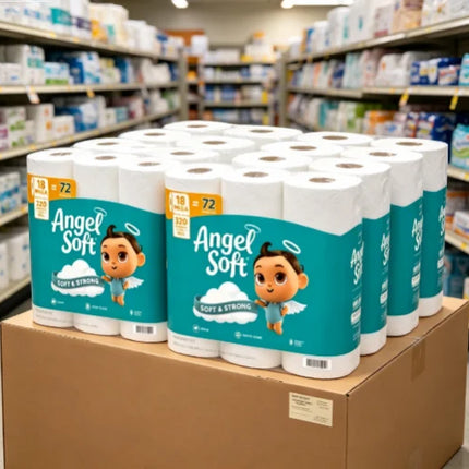 New Upgrade Facial Tissue Toilet Paper 18 Mega Rolls Equivalent to 72 Regular Rolls Soft Strong Bathroom Tissue