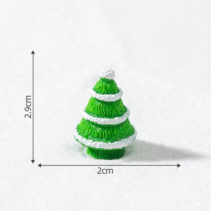 100pcs Wholesale Mini 3D Christmas Tree Resin Charms DIY for Keychain Jewelry Home Desktop Oranment Dollhouse Accessories
