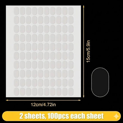 YITAPE 200PCS Transparent Double Sided Tape Waterproof Seamless Adhesive Pads for Poster Photo Frame Car Home Office Decoration