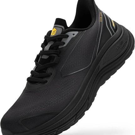 FitVille Men's Wide Fit Road Running & Walking Trainers, Lightweight Cushioned Sneakers with Arch Support and Slip-Resistant Outsole, Comfort Footwear for Swollen Feet & Plantar Fasciitis