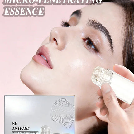 Collagen Boost Anti-Aging Essence Anti-Wrinkle Lifting Hydrating Pore Shrinking Skin Care KitF6T