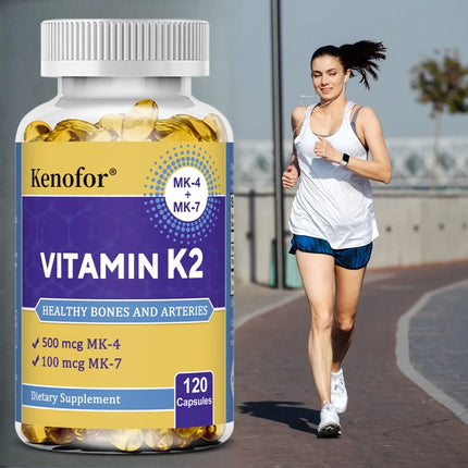 Vitamin K2 Supplement - Supports Bone Density, Teeth, Skin, Heart Health and Immunity, Non-GMO, 120 Capsules