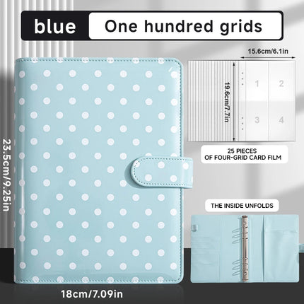 A5 6-Hole Loose Leaf Polka Dots Binder Photocards Collect Book Kpop Photo Albums Diary Agenda Planner Cover Cash Budget Storage