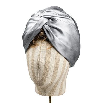 100% Double Silk Sleeping Cap Night Silk Sleeping Bonnet Cover for Women with Elastic Ribbon for Hair Care Long Hair