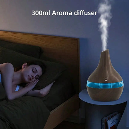 With Remote Control 300ml Cool Mist Humidifier & Oil Diffuser With 7 LED Lights For Ultimate Conven