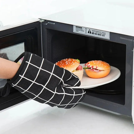 Heat-Resistant Insulated Cotton Gloves For Baking High-Temperature Microwave Oven Durable Kitchen Cooking Gloves Fashion Gloves