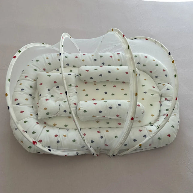 Multi-Function Travel Baby Nest Portable Baby Bed Crib Foldable Babynest Bassinet Infant Sleeping Children's Bed with Mosquito