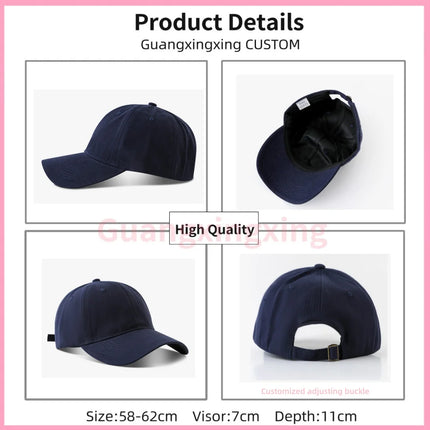 Customized baseball cap 3D embroidered sun hat unisex cotton design LOGO picture printing hat wholesale