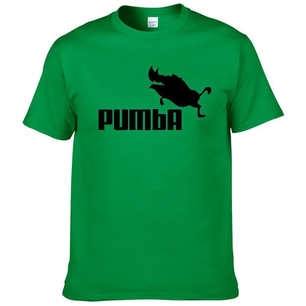 PUMBA printed T-shirt summer hip-hop sports bottom short-sleeved flying boar wild boar spoof creativity oversized five-quarter s