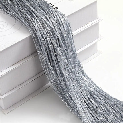 2*1M Tassel Window Curtains Shining Screen Panel Hanging Beaded Curtains Glitter String Curtain Door Fly Screen Party Decoration