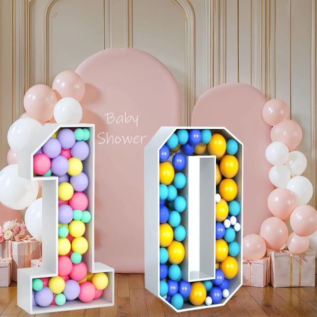 1PC 73cm/28.74inch Marquee Balloon Frame KT Board Numbers 0-9– Large 3D Standee for Birthdays, Anniversaries, Graduations – DIY
