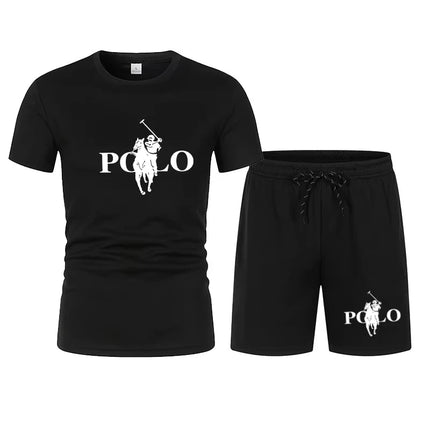 2026 Summer Fashion Trend Leisure Sports Set Mesh High Street Men's Set T-shir