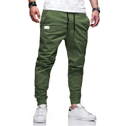 2025New Men's Casual Sports Pants Sweatpants Male Jogger Cargo Harem Pencil Pants Trousers Multi-pocket Sweatwear