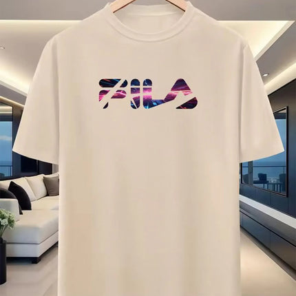 New men's running T-shirt - Spring/Summer lightweight top - Cool letter print - Breathable and casual sports T-shirt