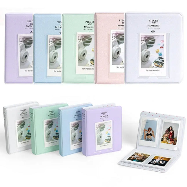 1PC 64 Pockets Photo Album Inch Pictures Storage Case Stamps Tickets Cards Organizer For Fujifilm Instax Mini 12/11/9