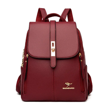 Women Large Capacity Backpack High Quality Leather Vintage Bags for Women School Bags Travel Rucksack Ladies Bookbag Knapsack
