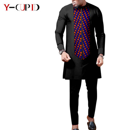 Dashiki African Print Dresses for Women Matching Couple Clothes Wedding Party Men Outfits Kaftan Shirt and Pant Sets Y23C040