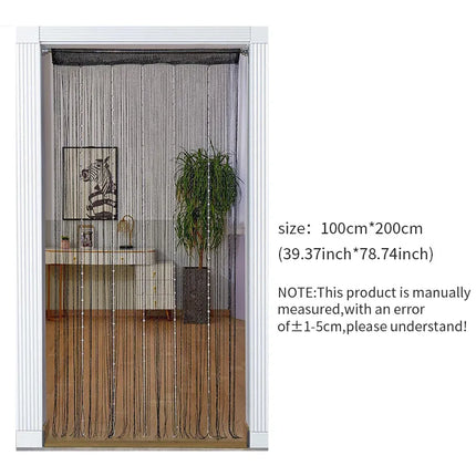 100CM X 200CM Crystal Beaded String Curtains Screen String Divider Blind for Salon Living Room Door Wall Window Tassel Curtain