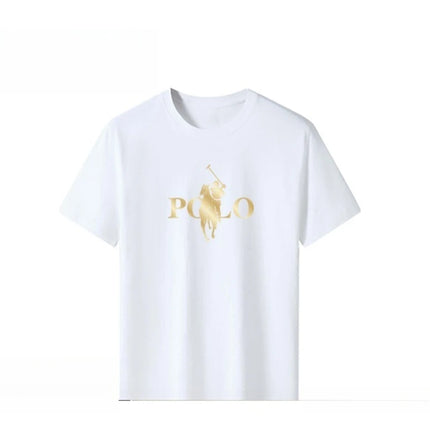 Summer Trendy Brand Men's Clothes Business Casual Short-sleeved T-shirt Slim Fit and Versatile Crew Neck Top Breathable T-shirt
