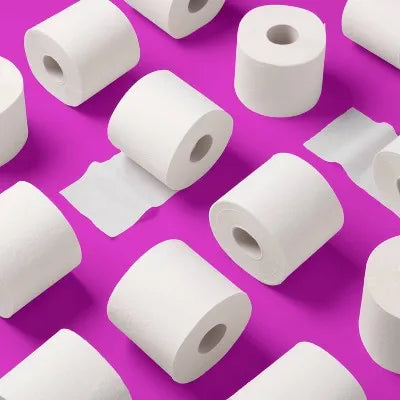 Toilet Paper - 6 Rolls - : 1000 Sheets per Roll for Daily Bathroom and Household Use
