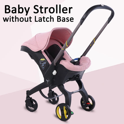 3‑in‑1 Lightweight Foldable Baby Stroller Travel System, Reversible Push Seat Convertible to Bassinet & Carrycot Pram, Portable Newborn Pushchair with Sun Canopy Multi‑Function Baby Carriage