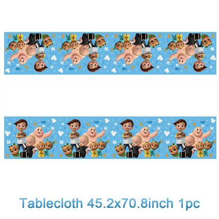Baby B-BOSSED Birthday Theme Birthday Party Decoration Backdrop Family Cup Plate Napkin Balloons Baby Shower Supplies Kid Gift