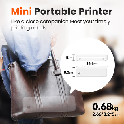 D82 Thermal Printer  USB Portable Photo Printer 203dpi for Images Exam Paper W/ Adjustable 56mm/77mm/107mm/210mm/216mm Printing