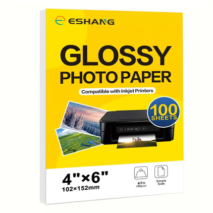 A4 20 Sheets | 100 Sheets 3R/4R/5R Glossy Photo Paper for Inkjet Printer, Bright Color, Suitable for Photography, Family, Festiv