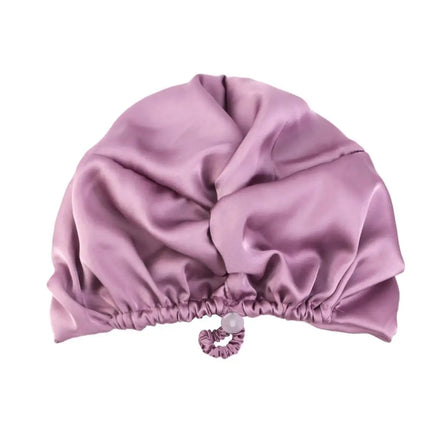Pure Silk Turban Bonnets For Women Satin Sleeping Bonnet Hat Double Layer Twisted Hair Wrap Adjustable Silk Headwrap Hair Bonnet