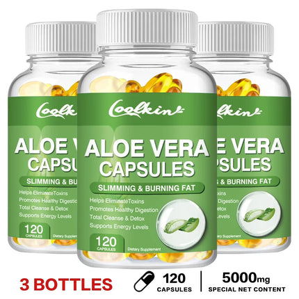 Aloe Vera Extract Capsules - Supports Intestinal, Digestive and Immune Health, Relieves Constipation and Balances Stomach AcidSu