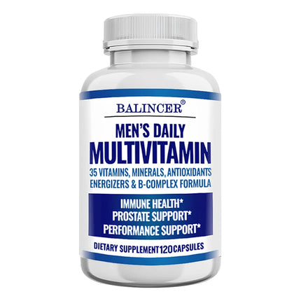 Men's Daily Multivitamin, Vitamins & Minerals, Daily Nutrition, Digestion, Brain, Skin Health, Immunity & Energy Support