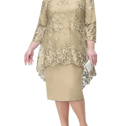 2026 Women's Summer Plus Size Party Dress for Wedding Guest Luxury Elegant Lace Floral Prom Bodycon Chub Women's Maxi Dresses