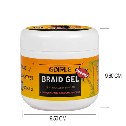 Hair Wax Cream Edge Control Smooth Hold Styling Braiding Gel Tames Frizz Edges Hair Gel Loc Twist Gel Braid Gel