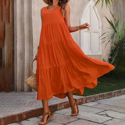 2024 Women Dress Summer Casual Brand Dresses Elegant Yellow Black Dress Femme