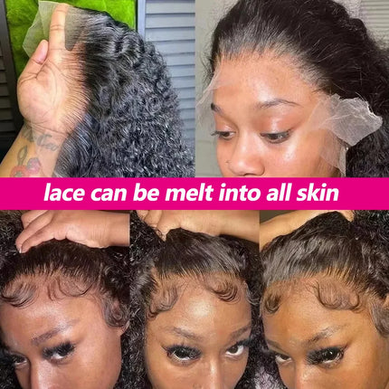 Glueless Deep Wave Bob Wig 13x6 Curly Lace Frontal Wig 180% 210% Density Put On And Go Glueless Wig For Women With Baby Hair Natural Color Brazilian Virgin Human Hair Wig Suitable For Daily Use 10-16 inch